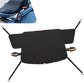 All-Season Car Windshield Frost Shield, Heat Blocking Car Windshield Weather Cover with Reflective Strips, Adsorption Design Front Window Ice Snow Shield, Universal for Most Cars (Black)