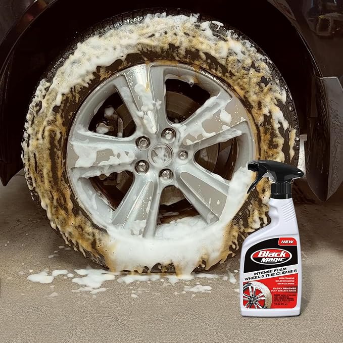 120228 Intense Foam Wheel & Tire Cleaner, High-Foaming Formula for Deep Cleaning, Removes Dirt, Grime & Brake Dust – Safe on All Wheels, 22 Fl Oz