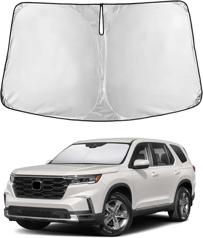 Windshield Sunshade Compatible for Honda Pilot 2016-2024 2025 2026, Sun Visor for Front Windshield & Window Sun Shade Cover, UV Heat Blocker & Protector, Car Accessories