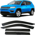 Tape-On Window Visors Rain Guards Compatible with Jeep Compass 2017-2026,Side Wind Deflectors Vent Visors Window Vent Guard Shade,Sun Visor for Car,Sun SUV Car Accessories,4-Pieces Set