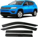 Tape-On Window Visors Rain Guards Compatible with Jeep Compass 2017-2026,Side Wind Deflectors Vent Visors Window Vent Guard Shade,Sun Visor for Car,Sun SUV Car Accessories,4-Pieces Set