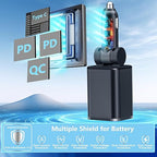[Apple MFi Certified] Retractable Car Charger USB C, 120W USB C Car Charger 4 in 1 PD/QC Type C Fast Charge Cigarette Lighter Adapter for iPhone 17/17 Pro Max/16 Pro/15/Galaxy S26/S25/Pixel