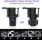 JINKEY Cup Holder Phone Mount, 360°Rotation Gooseneck Car Cup Holder Expander with Cell Phone Holder with Adjustable Base Phone Cup Holder for Car Compatible with iPhone & All Smartphones
