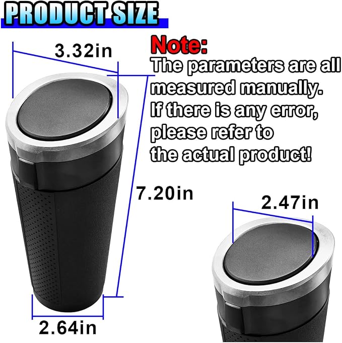 Car Trash Can Bin with Lid, Leakproof Automotive Side Door Garbage Can, Mini Vehicle Cup Holder Trash Bin, Portable Auto Organizers & Storage Accessories for Car, Home, Office (2PCS/Silver)