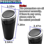 Car Trash Can Bin with Lid, Leakproof Automotive Side Door Garbage Can, Mini Vehicle Cup Holder Trash Bin, Portable Auto Organizers & Storage Accessories for Car, Home, Office (1PC/Silver)