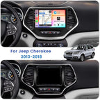 5Ghz WiFi [2G+64G] Android 15 Car Radio for Jeep Cherokee 2013-2018 Car Stereo with Wireless Carplay Android Auto, 10 Inch HD Touchscreen with GPS Bluetooth FM/RDS EQ SWC 26UI Backup Camera MIC