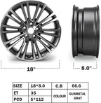 New 18" x 8'' Alloy Replacement Wheel Rim Compatible with BMW 530i 540i 540d 530e 2017-2024, Direct Fit, OEM Design Replacement Rim