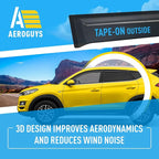Extra Durable Window Deflectors Tape-On Window Visors Rain Guards Fit for Hyundai Tucson 2016-2021, Sun Visors, Wind Vent for Shades, Exterior Car Accessories - 6pcs. AG0296