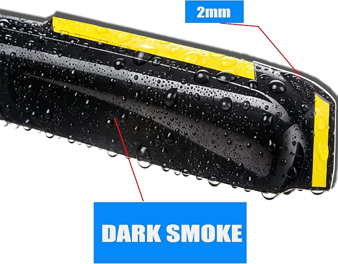 Window Visors Rain Guards for Jeep Wrangler JL 18-26 Gladiator 2020-2026 | In-Channel Window Deflectors, Vent Visor, Sun Shades, Window Shields, Truck Accessories, Dark Smoke