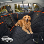 Luxury Dog Car Seat Cover for Back Seat Breathable Mesh Window Dog Hammock for Car 4-Layer Heavy Duty Waterproof Pet Seat Protector Scratch-Proof Car Seat Cover Perfect for Family Road Trips