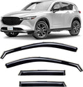 in-Channel Incredibly Durable Rain Guards for Mazda CX-5 2017-2025, Original Window Deflectors, Vent Deflector, Vent Window Visors, Dark Smoke Car Accessories, 4 pcs. - 620475