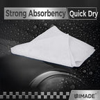 Shop Towels, 100 Pack Commercial Grade Work Rags Microfiber Towels for Cars Cleaning Rags Bulk Detailing Cloth for Automotive Bar Mechanic Restaurant Garage Housekeeping, 11.5"x 11.5", White