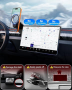 Magnetic Car Mount for Tesla Model 3 Highland 2024 2025 & Model Y Juniper 2025 (Standard) 15.4-Inch Screen: for MagSafe Strong Magnets Cell Phone Holder for iPhone