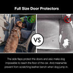 56" Wx60 L Dog Car Seat Cover for SUV & Truck, Heavy Duty 900D Waterproof Pet Hammock with Mesh Window, Odorless Scratchproof Backseat Protector for Large Dogs, Fit Model Y, F-150, RAV4 - Grey