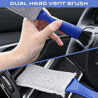 9 Pcs Car Detailing Brushes Kit, Car Interior Cleaning Tool with Cleaning Gel | car detailing brushes, cleaning gel & microfiber cleaning cloth,Safe for leather, vents, dash. Ideal for truck, auto, SUV, RV