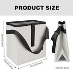 Car Trash Can, Leak-Proof Waterproof Trash Bin Collapsible Portable Auto Garbage Bag Large Capacity Trashcan Storage Bag Multipurpose Car Organizer Hanging (White)