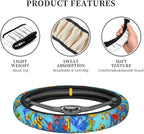 Frog Steering Wheel Cover Non-Slip Auto Steering Wheel Protector Car Accessories Universal Fit 15 Inches for Men Women