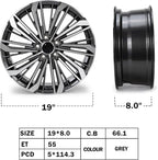 New 19" x 8'' Alloy Replacement Wheel Rim Compatible with Teana 2023 2024, Direct Fit, OEM Design Replacement Rim