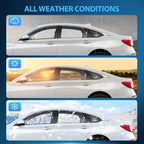 in Channel Window Visors for Honda Accord 2018 2019 2020 2021 2022, Wind Deflectors for Sun Rain & Ventilation, Light Smoky Blue, 4PCS