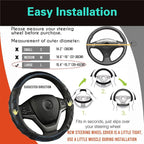 Large Size Steering Wheel Cover Great Grip with 3D Honeycomb Anti-Slip Design, 15.5-15.75 Inch (Blue)