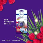 Car Odor-Eliminating Air Freshener Vent Clip with Gain Scent, Moonlight Breeze, 2 count