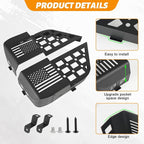 MAIKER Metal Rear Door Storage Box Compatible with 2018-2025 Jeep Wrangler JL JLU 4XE & 2020-2025 Gladiator JT, Insert Organizer Box Pockets for Replace Sagging Nets, 2PCS(Black)