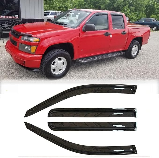 94044 Side Window Visor Wind Vent Deflector,4pc Outside Nice Sun Rain Guards for 99-06 Chevy Silverado/GMC Sierra 1500,01-06 Silverado/Sierra 2500/3500,Also 07 HD Classic Models Extended Cab