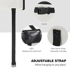 Car Trash Can, Leak-Proof Waterproof Trash Bin Collapsible Portable Auto Garbage Bag Large Capacity Trashcan Storage Bag Multipurpose Car Organizer Hanging (White)