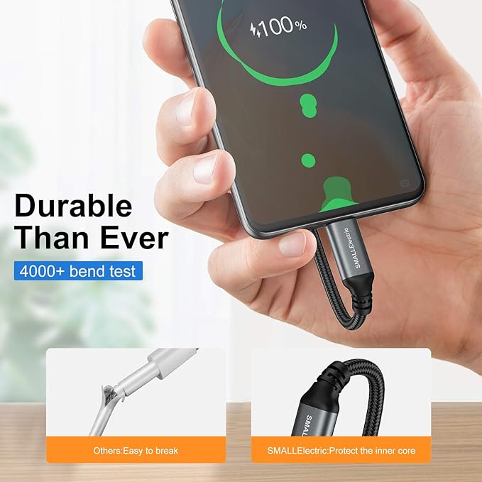 USB to USB C Cable 5 Pack 6FT, A to Type C Fast Charger Cord | 3A braided USB A to C charging cords for iPhone 17 16 15, Samsung Galaxy, LG; 5 pack for home, office, car and travel.(Grey)