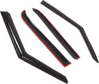 WD2-684 Dark Smoke 4 Pcs Set Window Visor (Outside Mount) Deflector Rain Guard Compatible with 2011-2015 Mini Countryman