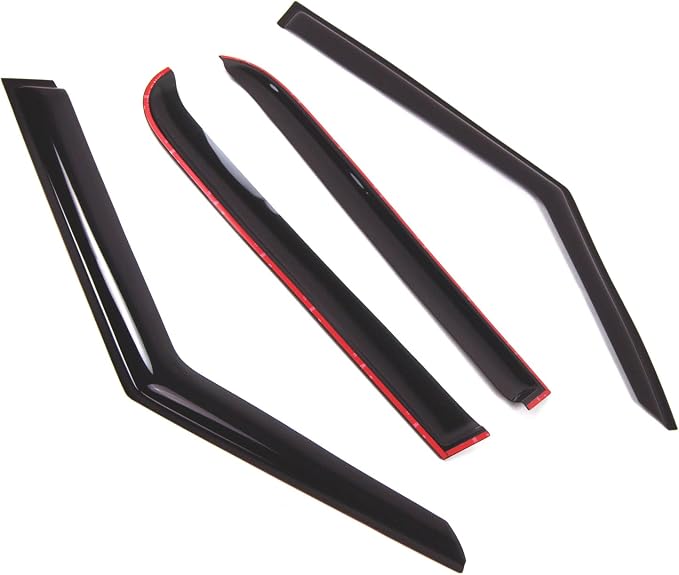 WD2-684 Dark Smoke 4 Pcs Set Window Visor (Outside Mount) Deflector Rain Guard Compatible with 2011-2015 Mini Countryman