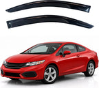 KPY Rain Guards Fit for 2012-2015 Honda Civic Coupe, Out-Channel Window Visors Vent Wind Deflectors 2PC, Car Accessories for 12-15 Civic (Coupe Only)