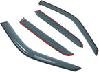 Outside Mount Window Vent Visors Rain Guards Compatible with Ford F-250 SuperCab/Extended Cab 1999-2016 | Side Window Wind Deflectors Rain Shields | Light Grey, 4 Pcs Set, LGWV-477-2