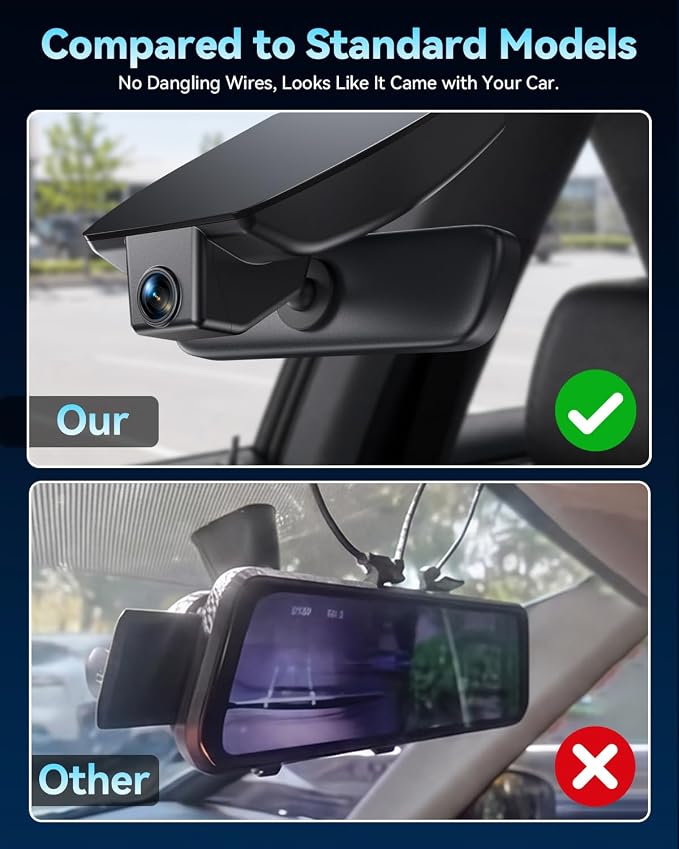 Front 4K & Rear 1080P STARVIS 2 Dash Cam for Toyota Corolla, Dual Channel Camera with Loop Recording, Gravity Sensor, WiFi & App, Plug & Play