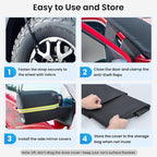 Upgraded Car Windshield Cover for Ice & Snow [All-Weather Protection] Magnetic Fit Weatherproof Frost Cover, Winter Accessories, Fit for MPV, Van, Full-Size Trucks