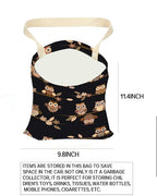 Car Trash Can, Durable Hanging Car Trash Garbage Bag, Cute Automotive Garbage Cans Organizer, Cute Brown Cartoon Owls