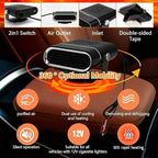 Car Cool Fan & Heater Defroster 12V 150W 2-in-1 Portable Car Fan 360° Rotatable Fast Heating in Winter Cool Breeze in Summer Windshield Defogger with Air Purification for Auto SUV Truck