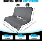 Waterproof Rear Bench Seat Cover for Kids and Pets, 3-Layer Back Seat Protector for SUVs, Sedans and Minivans, Machine Washable Non-Slip Towel Seat Cover for Spills, Pet Hair and Daily Mess