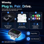 Wireless WIFI7 Bluetooth CarPlay Adapter for iPhone&Android | Seamless Connection, Convert Wired to Wireless, 2 in 1, 24.5mm USB-A with USB-C Adapter, Plug & Play for IOS 10+&Android 12+