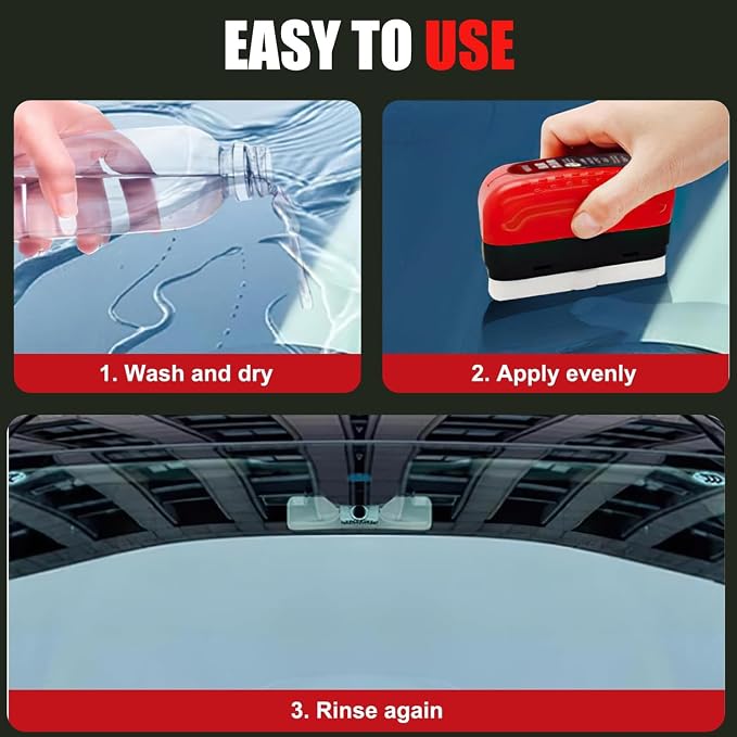 JoanofArc Oil Film Remover for Car Windshield - 120ml Glass Cleaner Spray for Auto Glass, Removes Oil Film for Crystal Clear Vision, Anti-Fog Treatment for Night Driving Safety