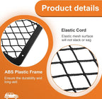 4 Pcs Boat Storage Net Bag, ABS Plastic Car Framed Mesh Net Holder, Phone & Cargo Organizer with Screws for Auto, Rv, Boat, Pontoon, Truck Pocket Storage (14 x 7.3 Inch)