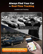 4G LTE Cellular Dash Cam with Live Streaming & GPS Tracking - Dual Car Security Camera with Remote Live View,Cloud Storage,AI Motion Detection,Sentry Mode, Anti-Theft Protection for Vandalism