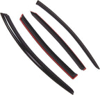 Outside Mount Window Vent Visors Rain Guards Compatible with Mazda Mazda6 2010-2012 | Side Window Wind Deflectors Rain Shields | Smoke Tinted, 4 Pcs Set, DGWV-650