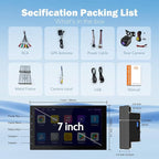 7 Inch Double Din Car Stereo with Wireless Apple CarPlay & Android Auto, Android 13 Car Radio 2GB+32GB, GPS Navigation, Bluetooth, WiFi, Backup Camera, FM/RDS, Universal Double DIN Head Unit