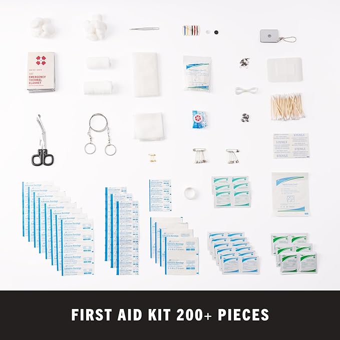 2-in-1 First Aid Kit for Car, Travel & Home, Businesses - Bonus Mini Kit for Medical Emergency Aid, Survival, Camping - 233 Piece, Car FAK