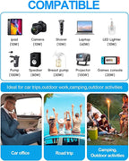 300W Portable Charger Car Power Inverters for Vehicle | 24W USB A/C,Dual 12V-110V AC Car Plug Adapter Outlet,Cigarette Lighter Adapter for Laptop/Camping/Road trip essentials