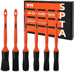 Car Detailing Brush Kit - 6 Pack, Auto Boar Hair Detail Brush Set Automotive Interior Exterior No Scratch Microfiber Detailing Brushes for Cleaning Air Vents, Engine Bays, Dashboard and Wheels