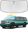 for Chevy Suburban 2015-2020 Windshield Sun Shade - 4 Layers Car Sunshades for Front Windows Shade Cover Custom Fit Suburban Sun Visor 240T Retractable Shade Blocks UV Rays Car Accessories
