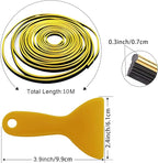 Car Interior Trim Strips,Universal 33ft Car Electroplating Decoration Styling Door Dashboard, Flexible Interior Trim Accessories with Installing Tool(Yellow)