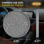 ME.FAN Car Cup Coaster [4 Pack] Silicone Car Coasters/Cup Mats - 2.75In Universal Non-Slip Recessed Car Interior Accessories - Car Cup Holder Insert Coasters Light Grey